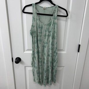Kate Quinn The Woods Green Shibori Bamboo Nightie Tank Dress Large